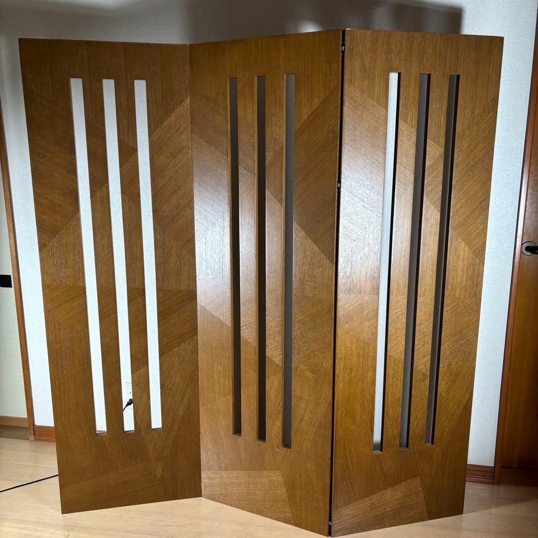 【希少】カンディーハウス　木製　衝立　3連　パーテーション 注文 希少！カンディハウスCONDE HOUSE 衝立 パーテーション 3連