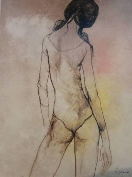 ジャンセン 「髪を束ねる踊り子」、繊細、可憐、希少画集画、 新品額装付