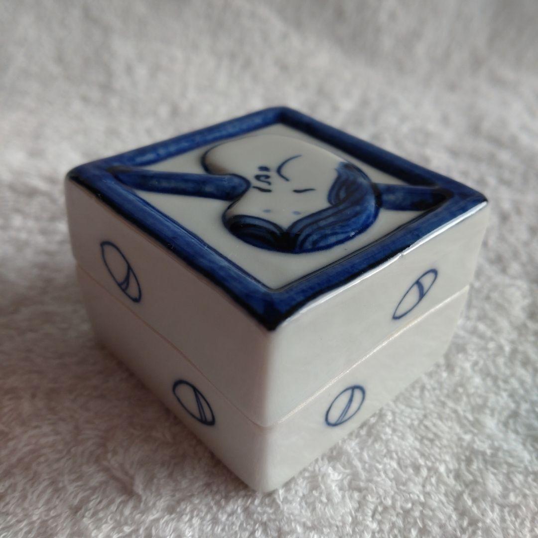 茶道具　福枡香合　京焼　清水焼　高野昭阿弥造　共箱