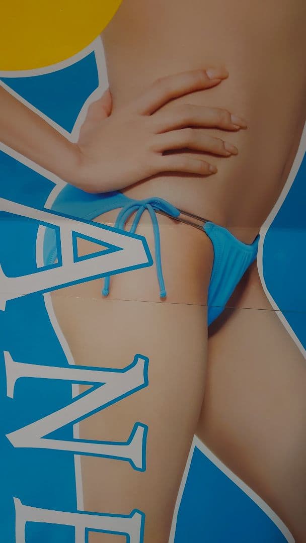 ✨美品✨蛯原友里 水着 等身大パネル 　 ANESSA アネッサ 青