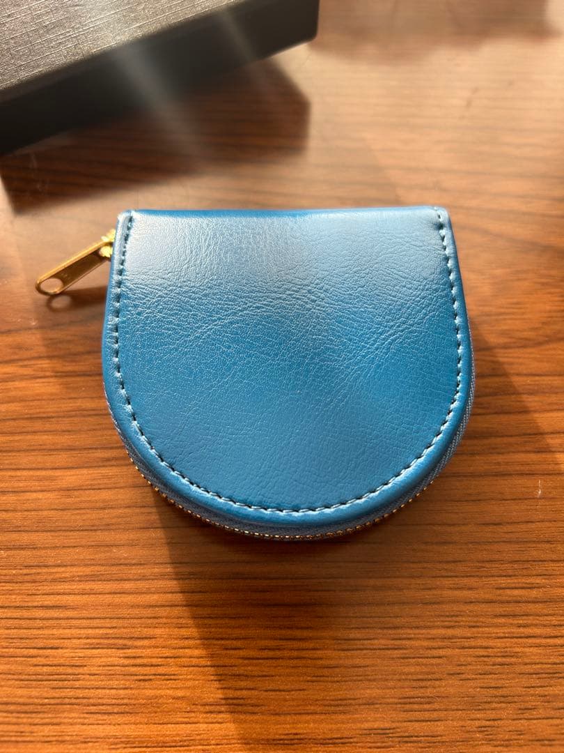 【皇居限定】馬蹄型小銭入　ケース　青色　財布