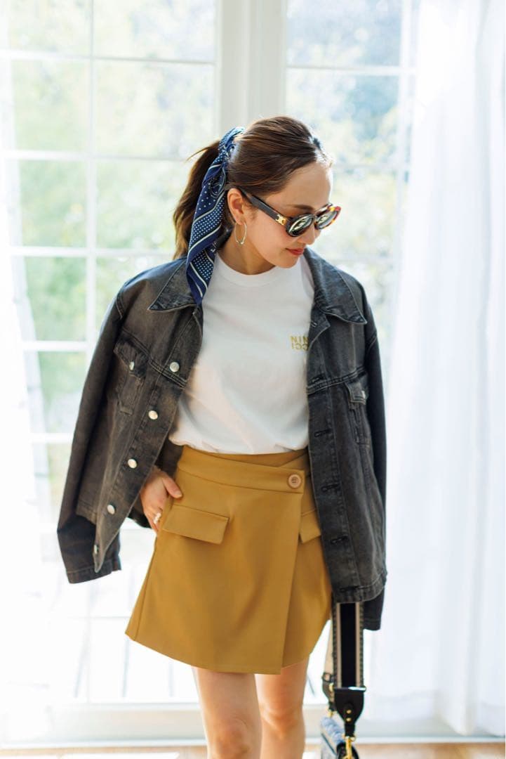 【新品】Bluelea Wrap culotte skirt 36 beige