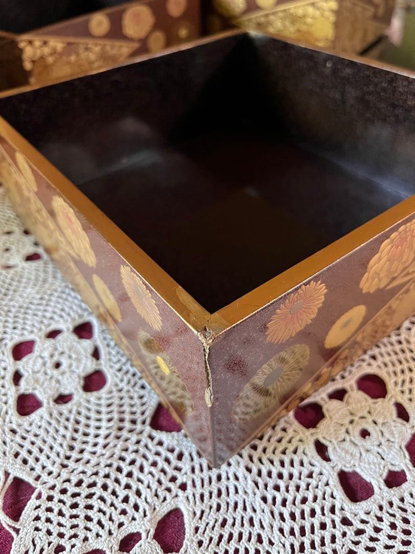 重箱 江戸後期 和骨董 自宅蔵出し 漆塗り漆器工芸品
