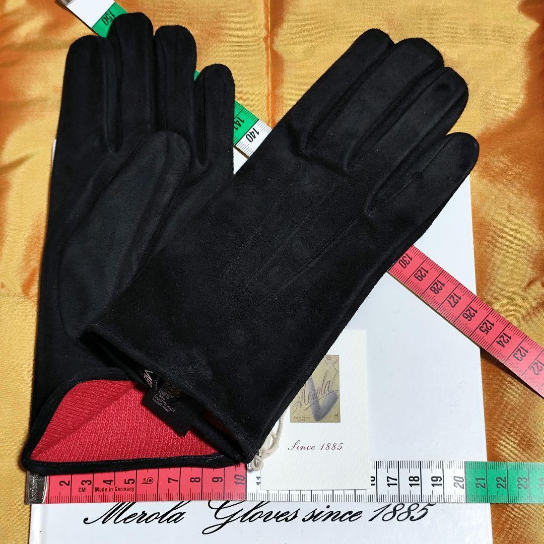 初売り 円安前 メローラ ナッパ濃灰 カシミア赤 革手袋 グローブ