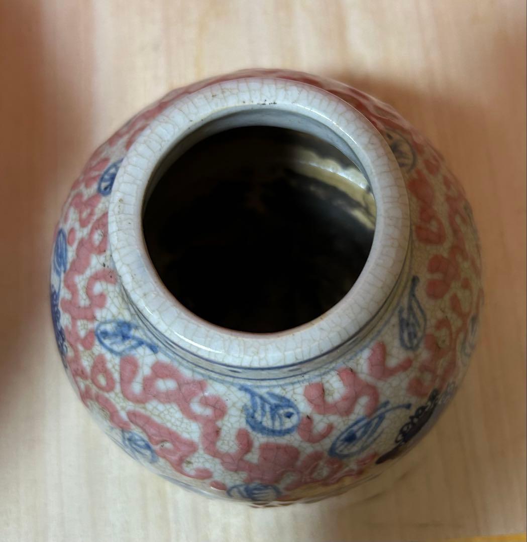 中国 清時代獅子紋天字小壺 清代狮子- Top 100件清