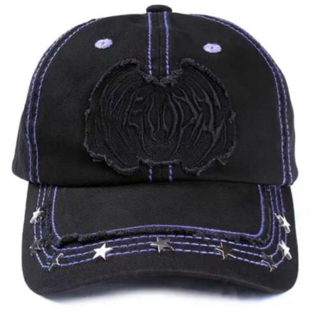 ec melodi キャップ　黒紫 ec melodiキャップ 黒紫 最安値