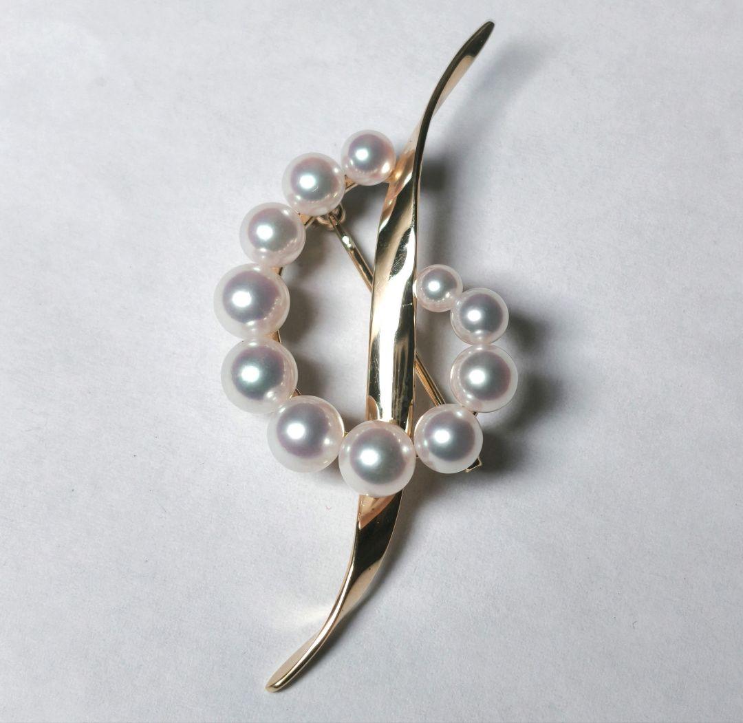 美品 最高級】ミキモト ブローチ パール サークル K18 愛子様 ご着用