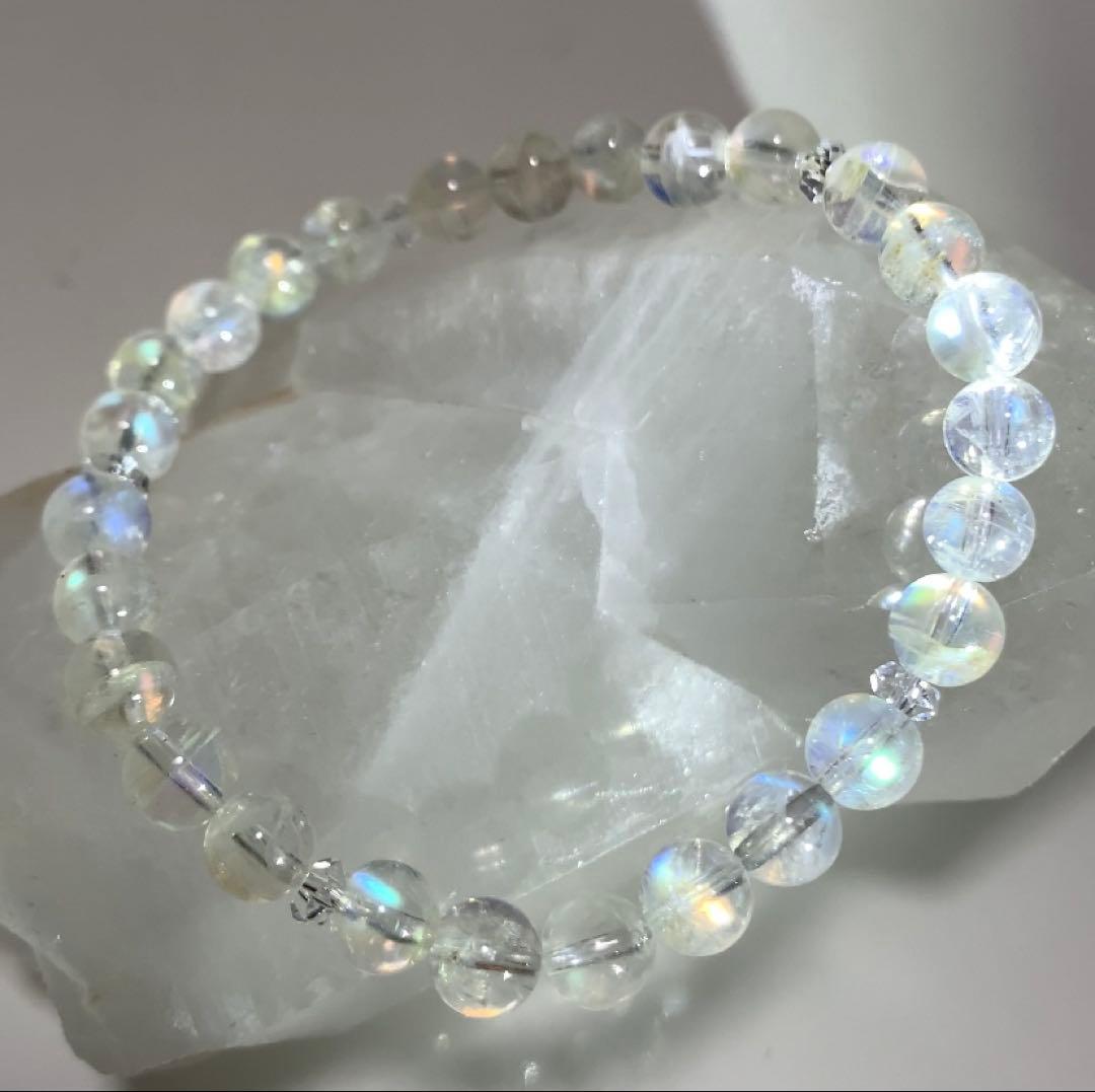 ★純子様★ ホワイトラブラドライト　マダガスカル産 ブレスレット