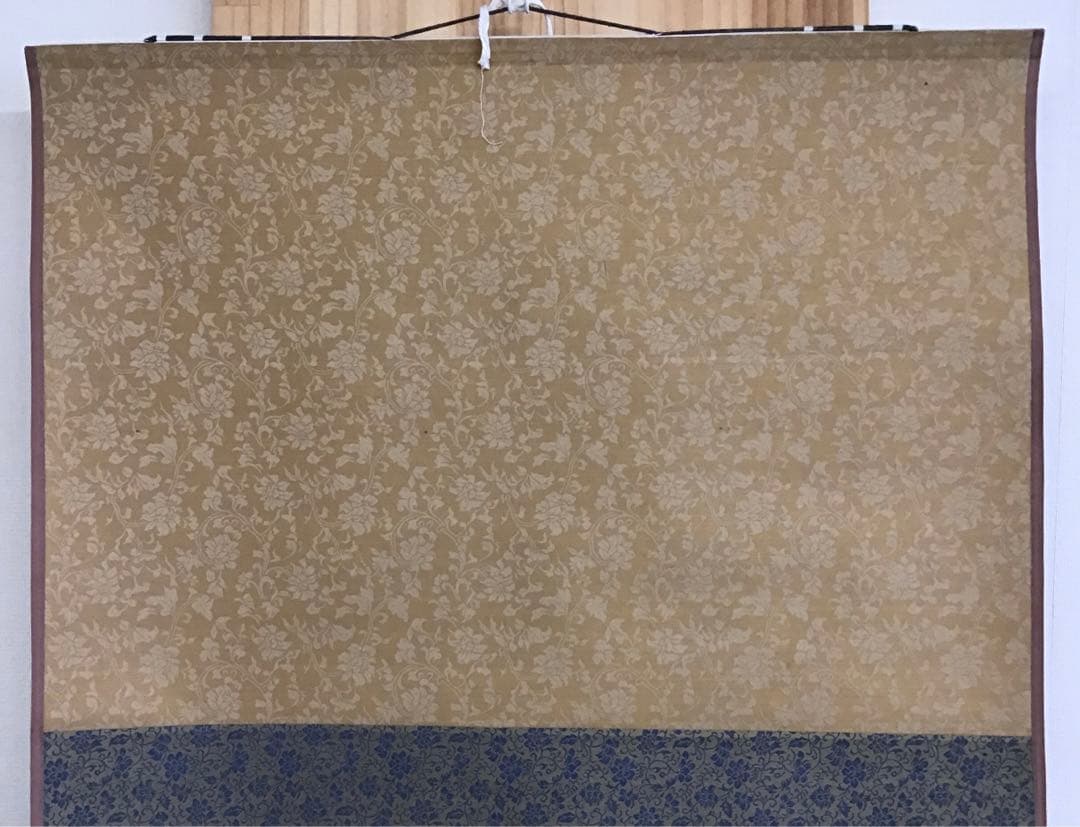 K茶道具掛軸絹本山水大立軸上海外文書店扱い品紙箱S1004KJ