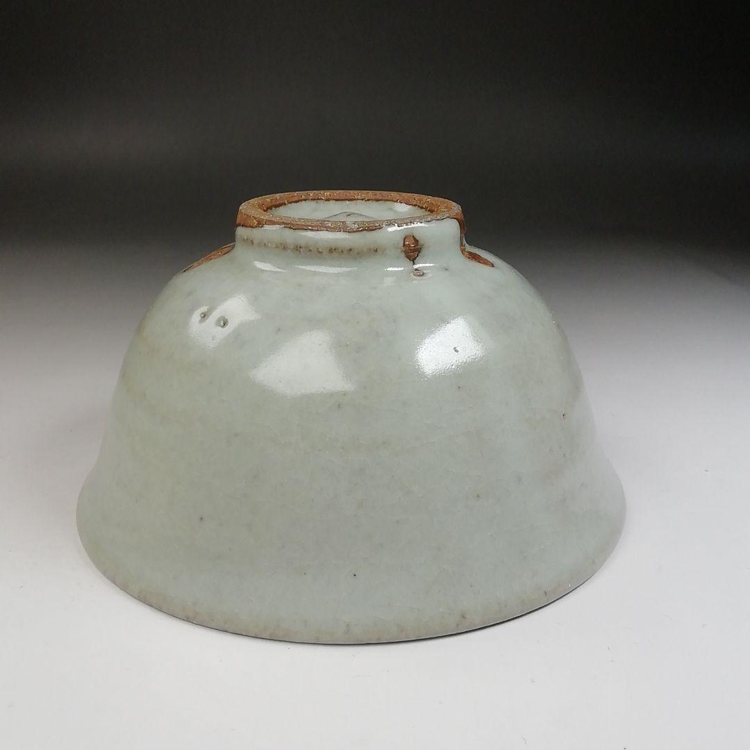 T848 茶碗 『白釉 茶碗』『神楽の窯 奥田康博 作』 共箱 抹茶碗 茶道具