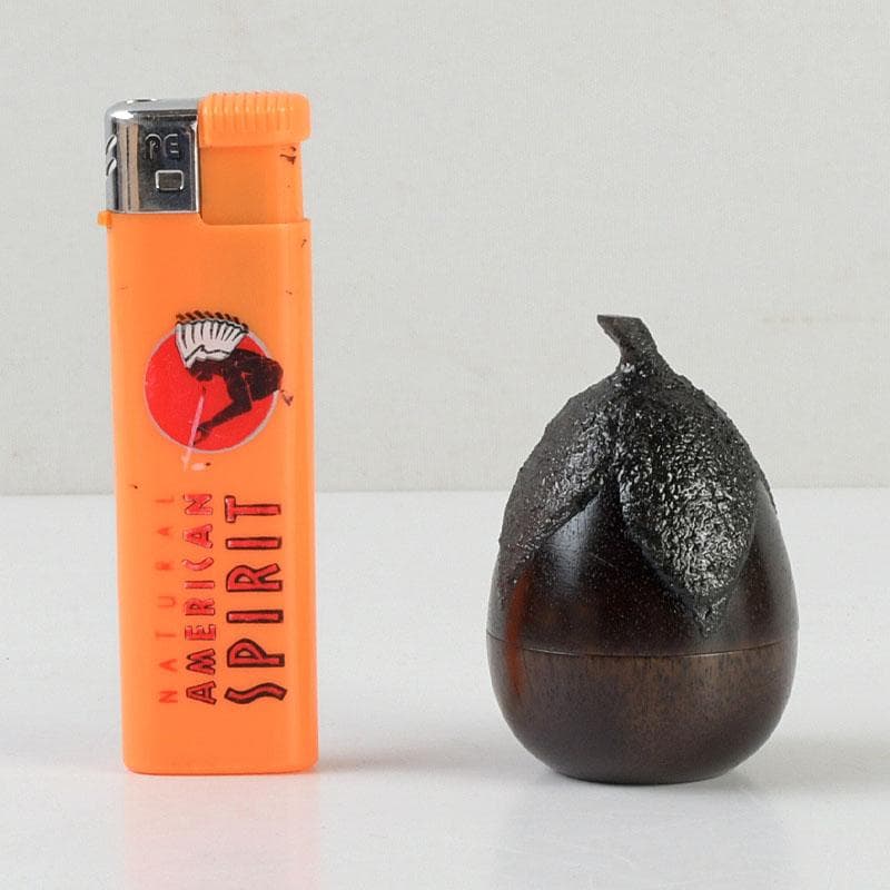 茶道具 嗣造作 黒柿 茄子香合 共箱 V 9583