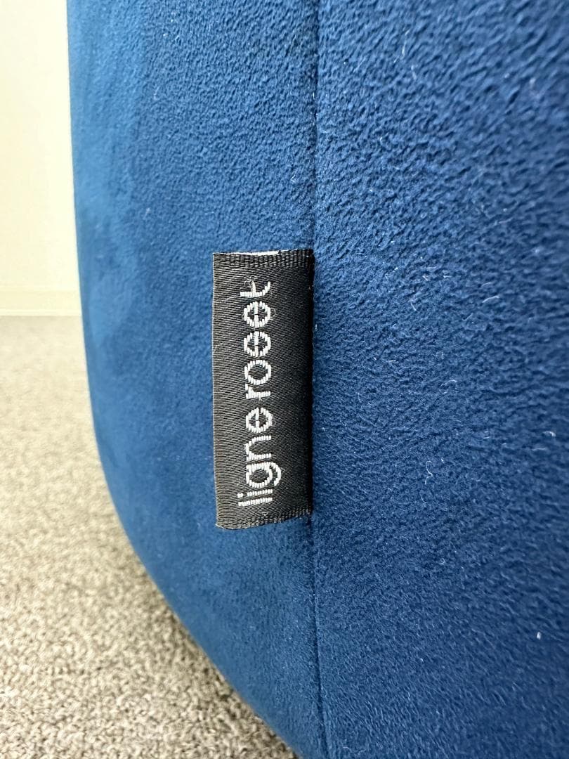 ■リーン・ロゼ■ロゼパンプキン　パフ　オットマン　ネイビー系　丸型ソファ