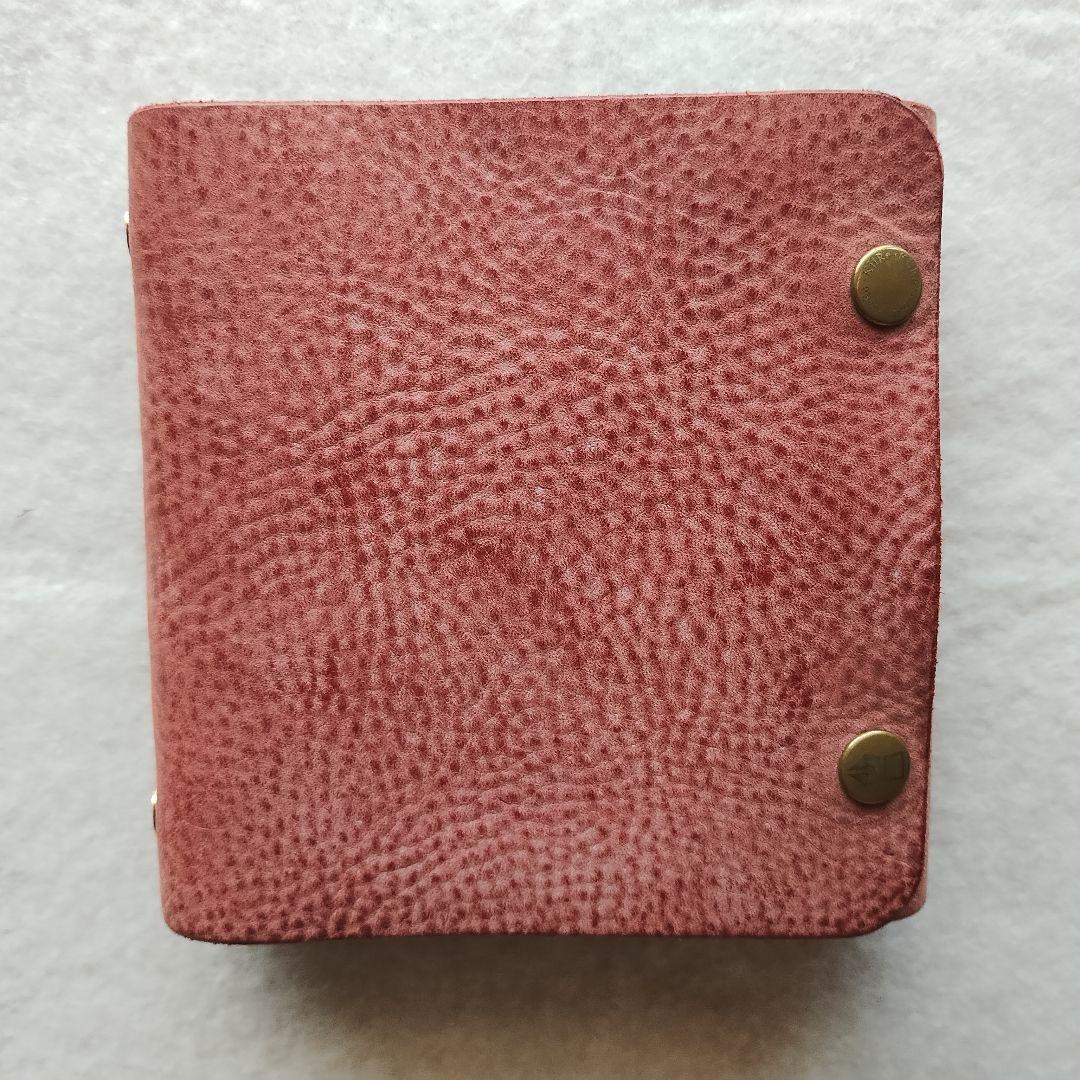 週末限定 キイロワークス　レザーm5スクエア手帳　アラスカレザーラズベリー