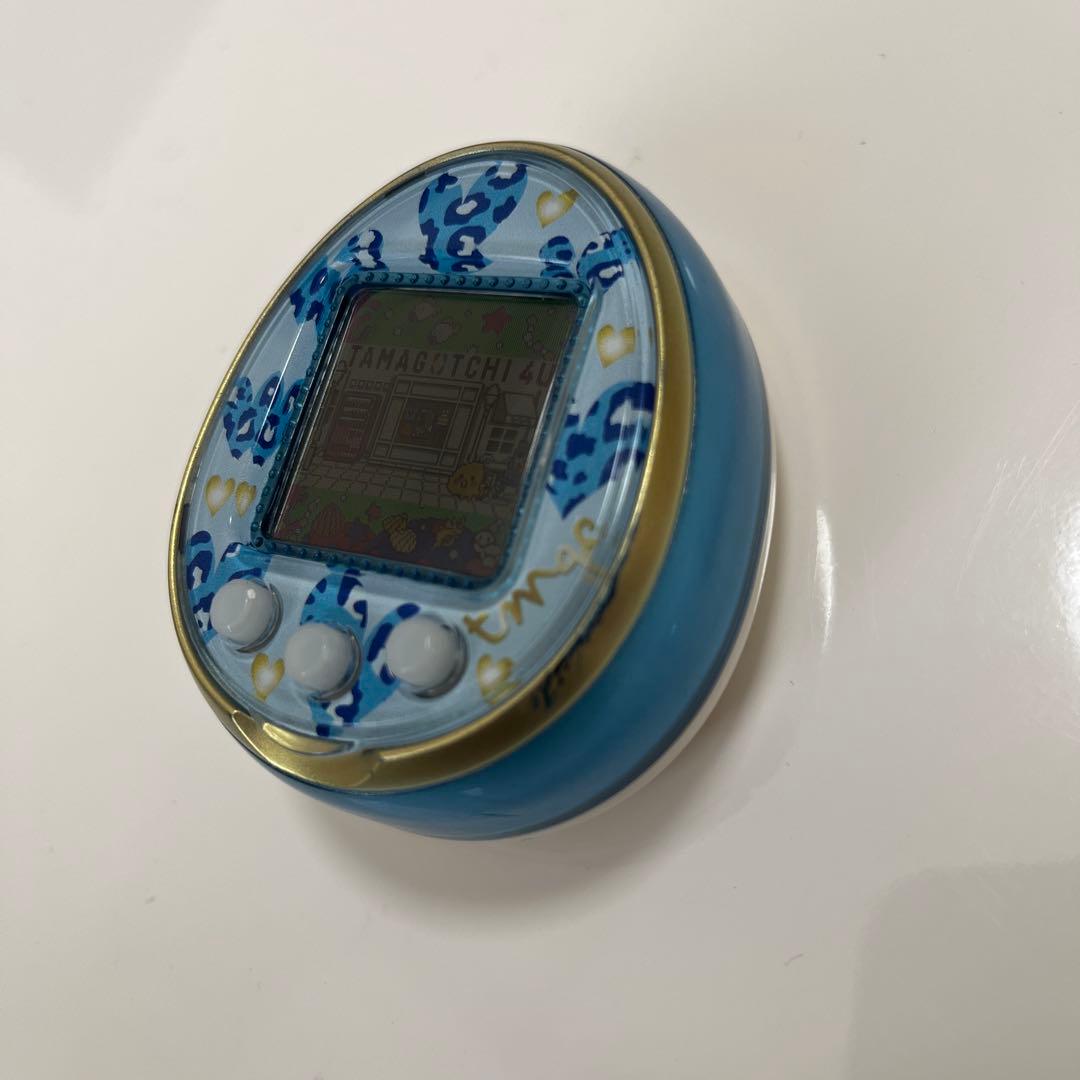 【動作確認済み】たまごっち4U ブルー　ヒョウ柄ハート