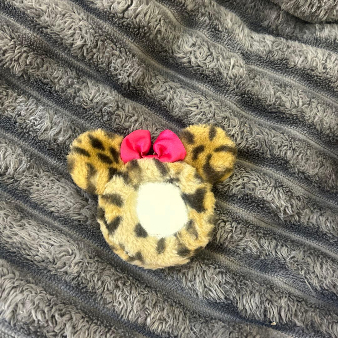 ミニーキャップ ヒョウ柄 マフラーファンキャップ ヒョウ柄