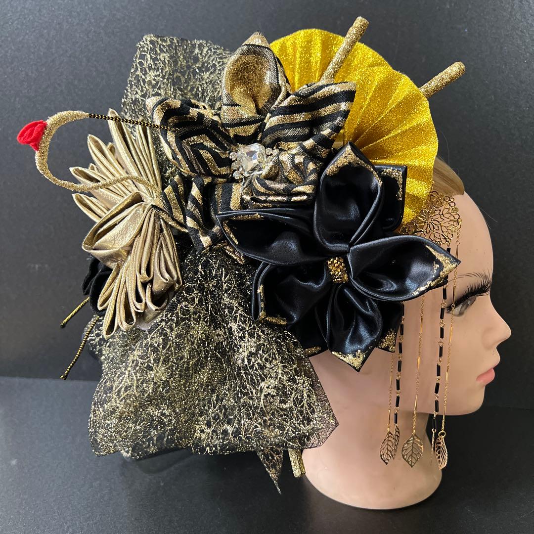 コンプレックスビズ Flexfit 特許出願済 オーガンジー カチューシャ 黒