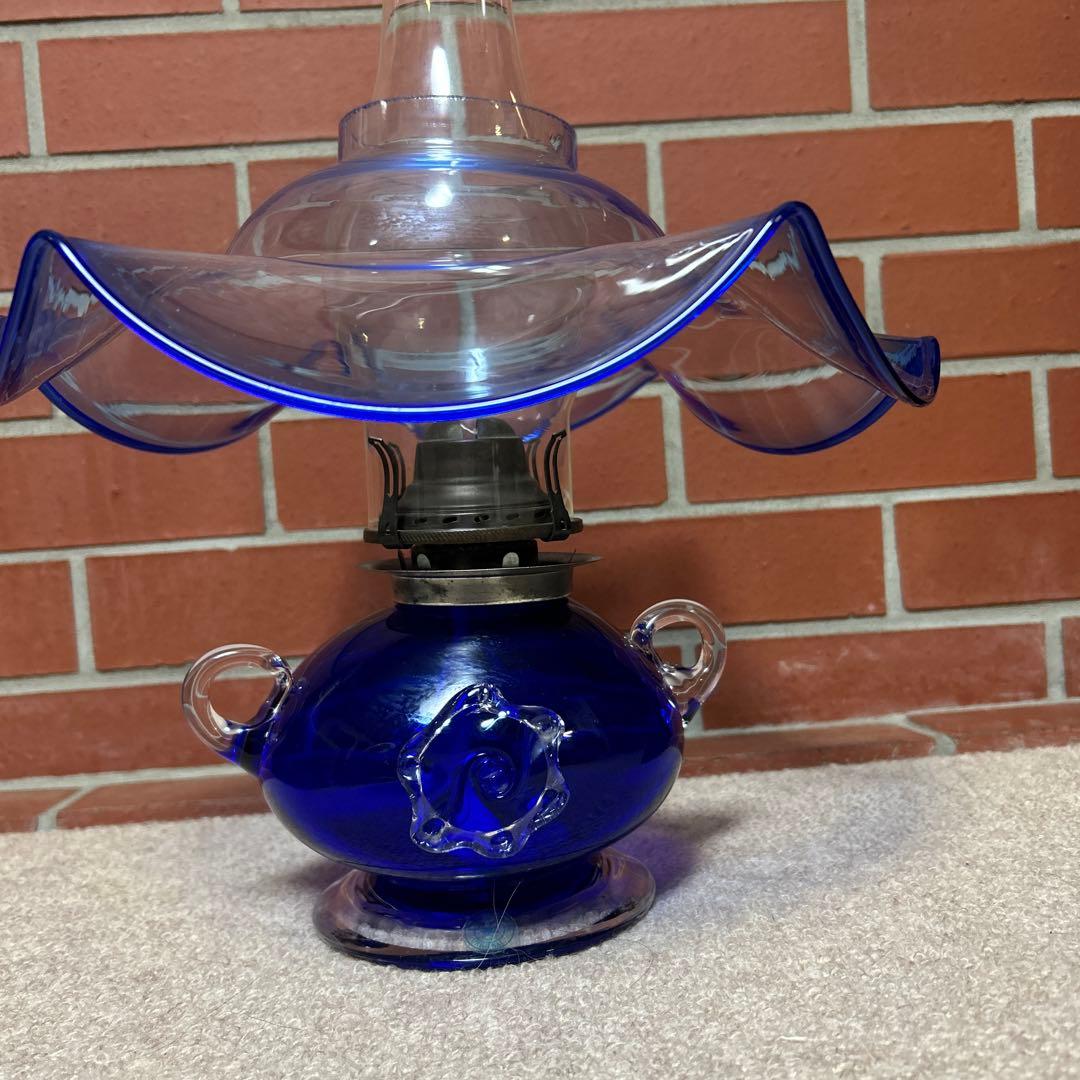 ⭐︎希少⭐︎北海道小樽 ヴィンテージ 北一硝子 青いガラス製 オイル