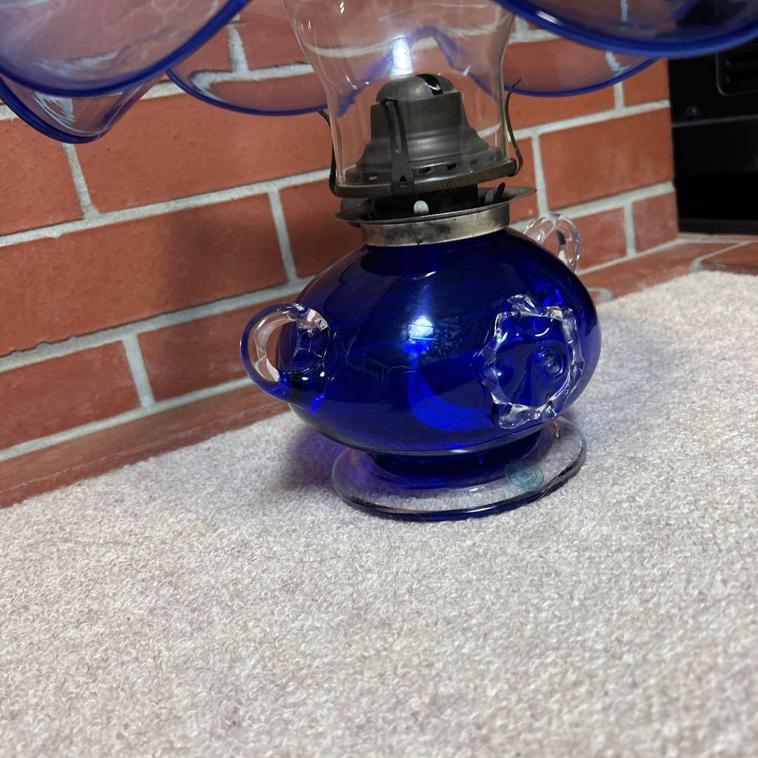 ⭐︎希少⭐︎北海道小樽 ヴィンテージ 北一硝子 青いガラス製 オイル