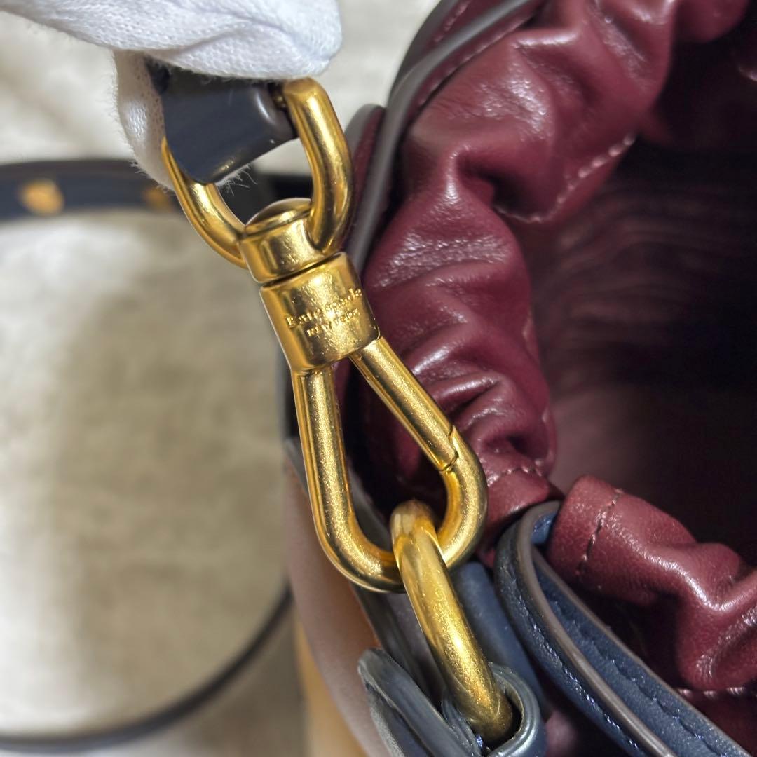 H246 美品✨ケイトスペード　ドッティ　スモール　バケット　2way マルチ