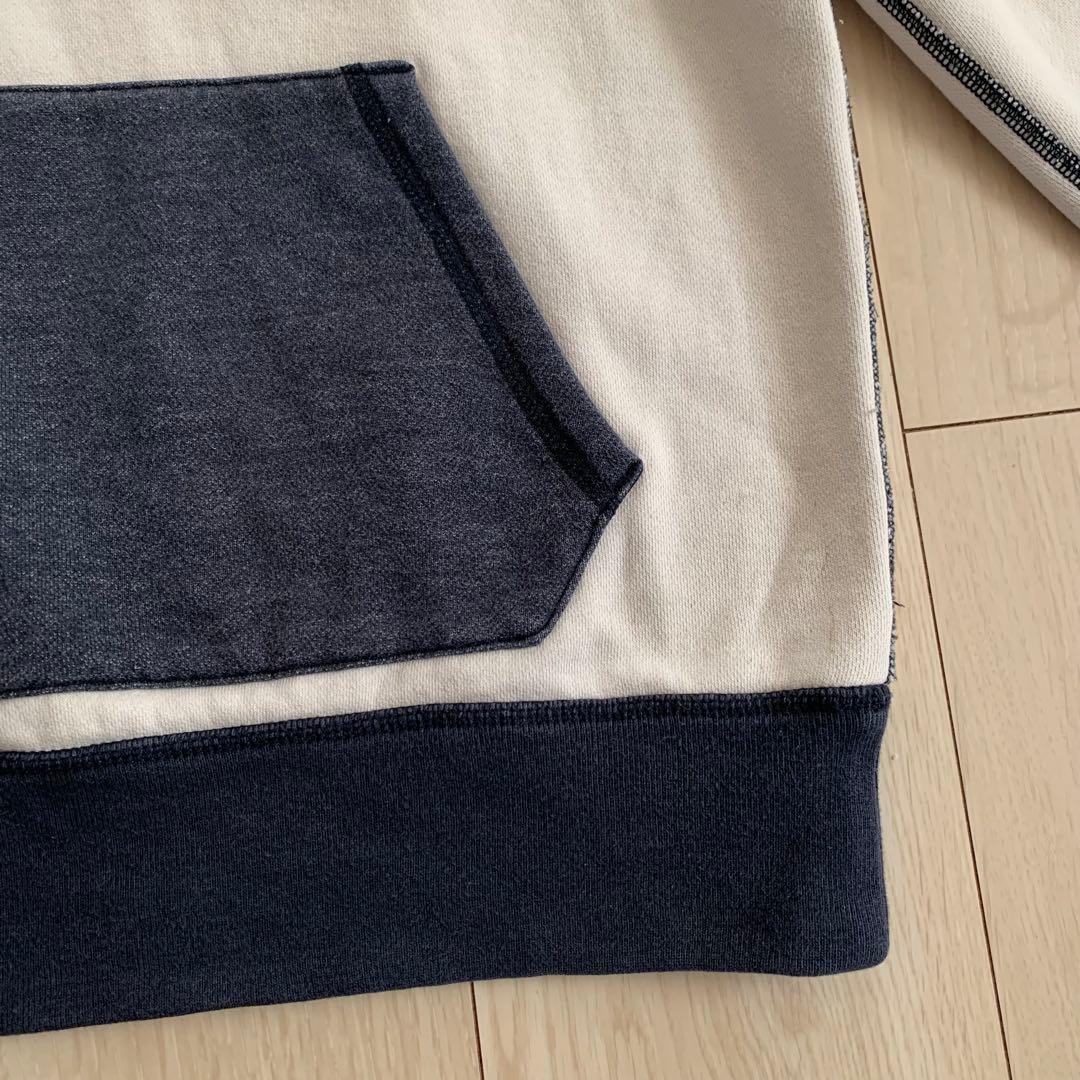 希少　RRL Ralph Lauren 後付けパーカー　2トーン　Ｓ　ステンシル