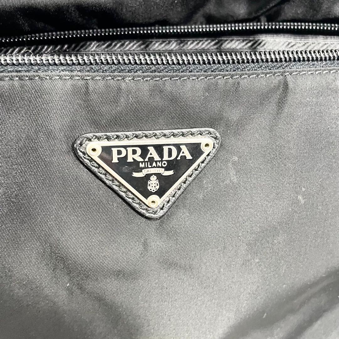 プラダ 2way ボストンバッグ 三角ロゴ ナイロン ブラック 大容量 多機能