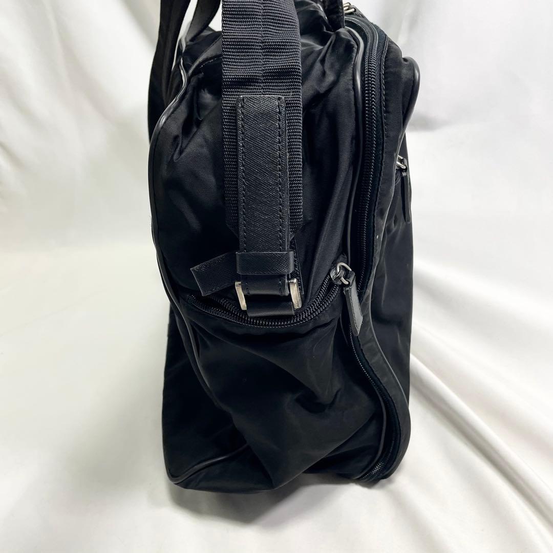 プラダ 2way ボストンバッグ 三角ロゴ ナイロン ブラック 大容量 多機能