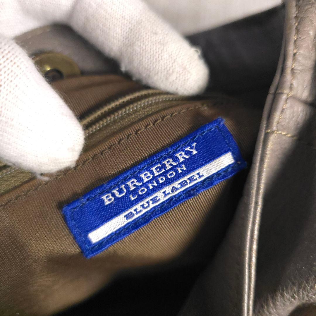 BURBERRY　バーバリー　ブルーレーベル　レザー　ショルダーバッグ　オーバル