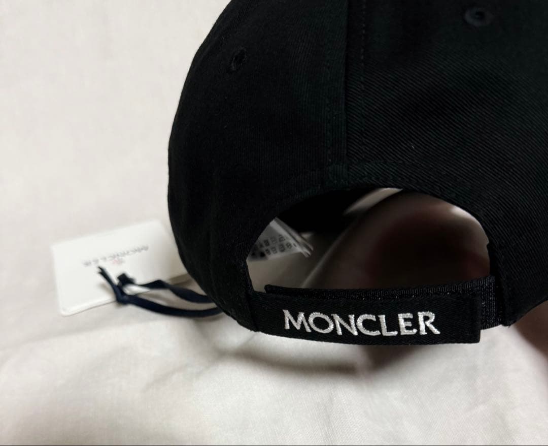 MONCLER ブラック ベースボールキャップ MONCLER ブラックベースボール