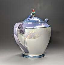 オールドノリタケ アールデコ期大銘品 シリルシー鳥フィギュリン摘ティーポット