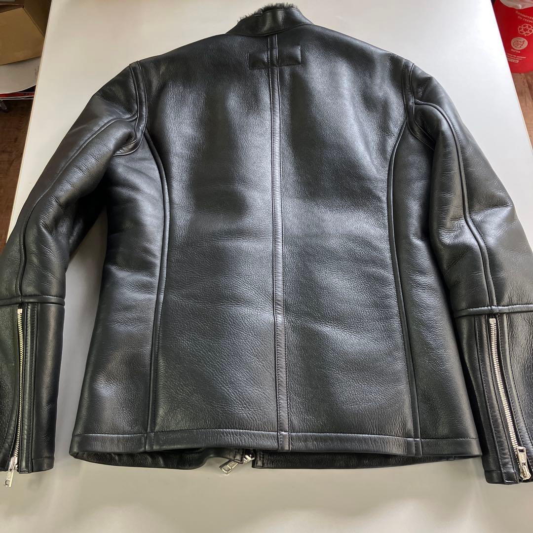 AKM ムートンシングルライダース S 黒 EMMETI好きな方も