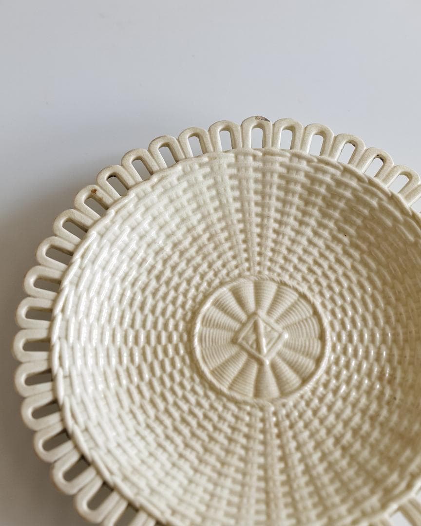 イギリス 18世紀 クリームウェア パニエ皿