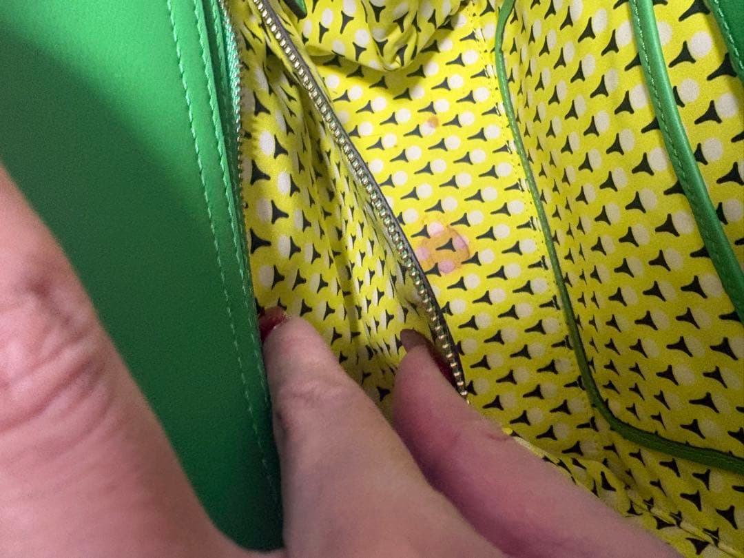 kate spade ゴルフモチーフ ハンドバッグ グリーン