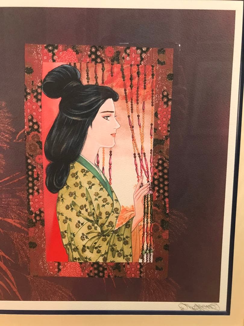 里中満智子「万葉集・秋の風」ジークレー直筆サイン・エディション