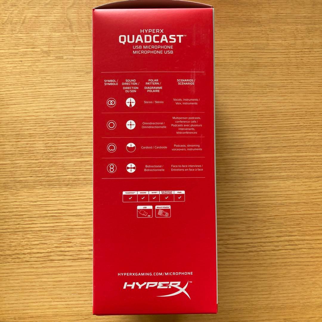 HyperX QuadCast USB コンデンサーゲーミングマイクロフォン