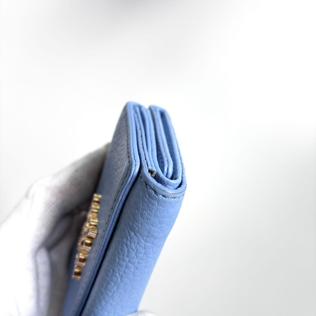 【美品】ラシット モノグラムプレート 三つ折りウォレット　ミニ財布 スモール