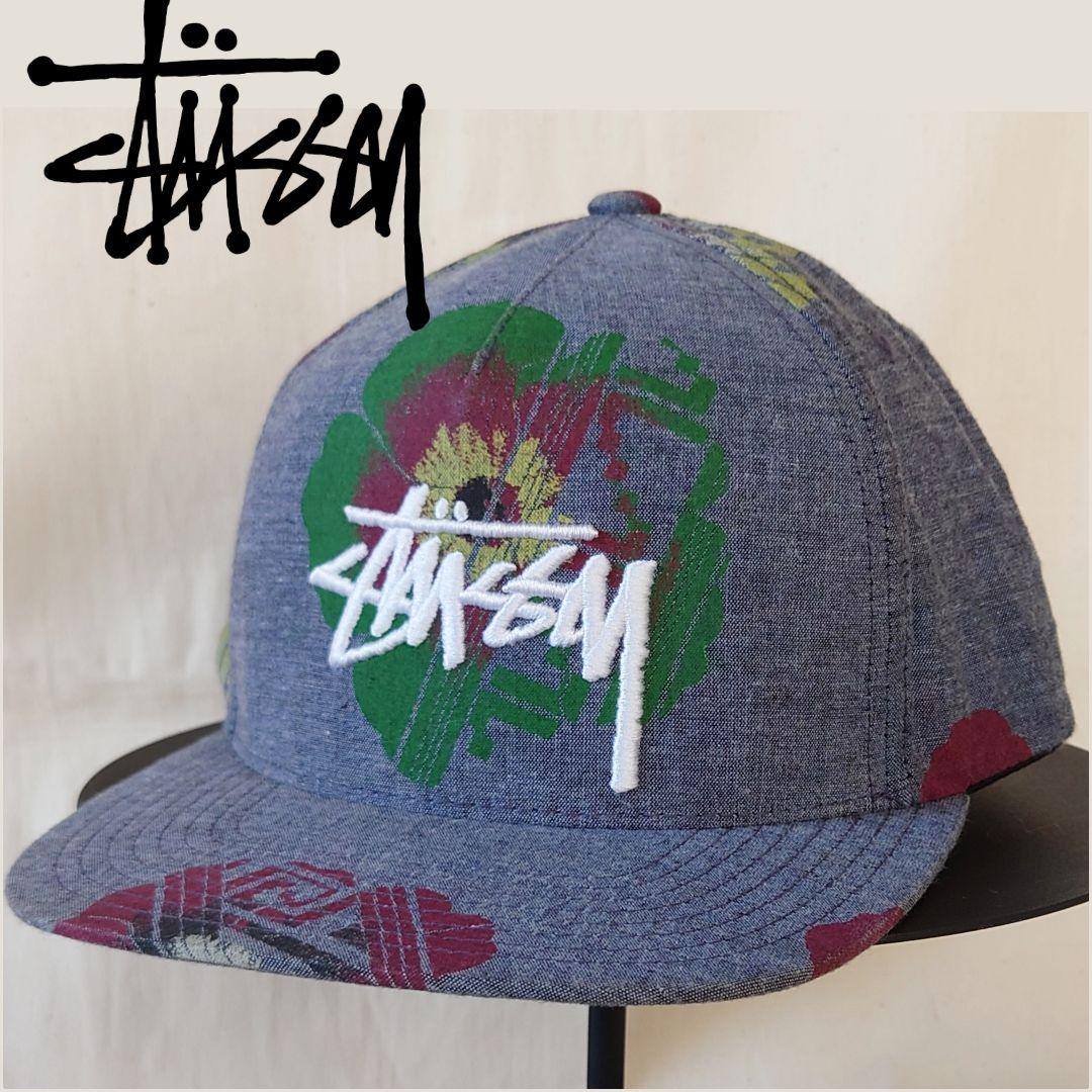 超希少】STUSSY ロゴ刺繍 CAP 花柄