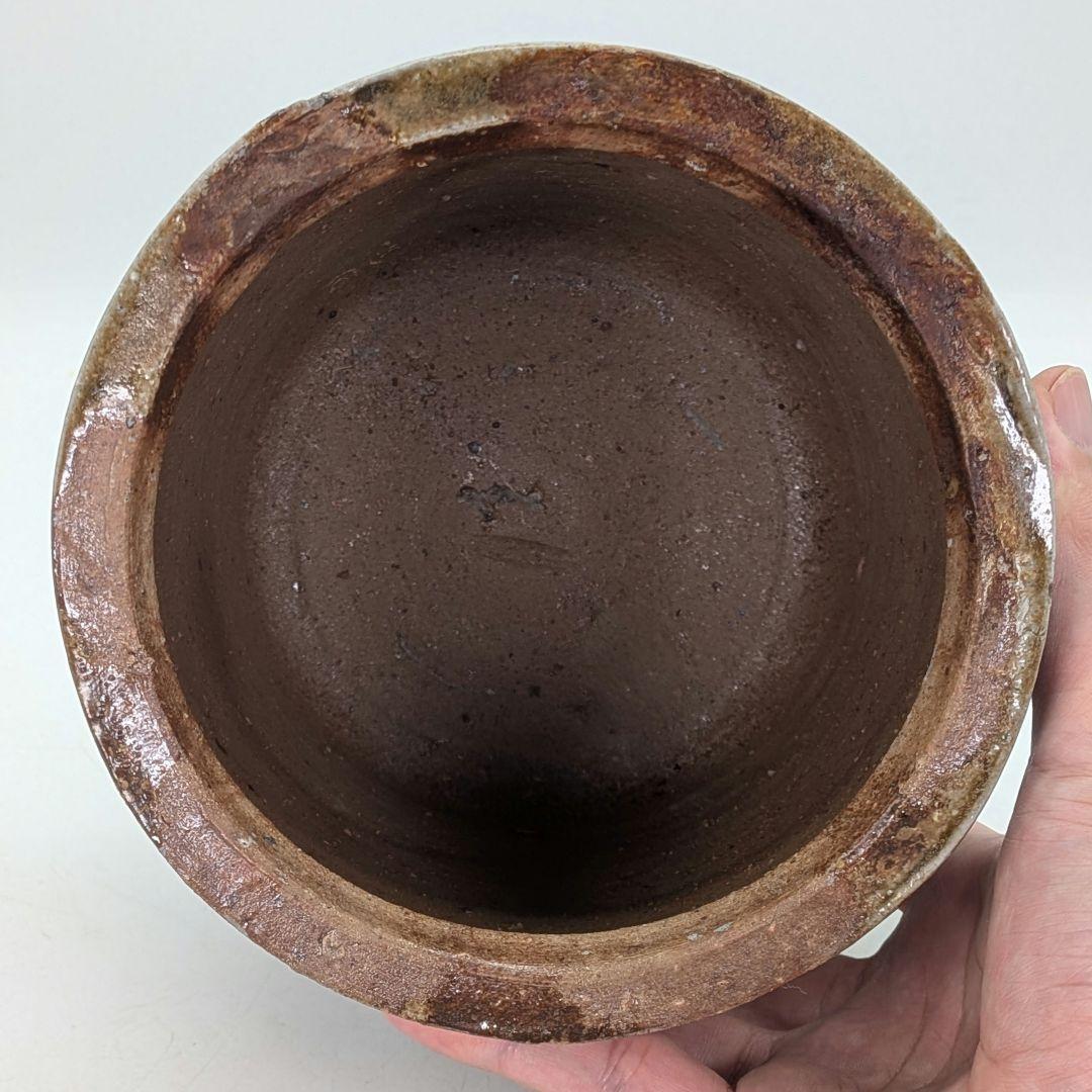 人間国宝 藤原啓 備前焼 水指 共箱共布栞付き 茶道具 茶器 抹茶 塗り