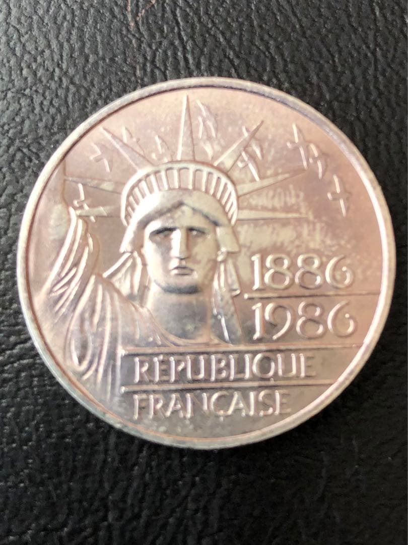 自由の女神 100フラン 銀貨幣　1986年 France フランス 100フラン銀貨 1986年 自由の女神100周年記念