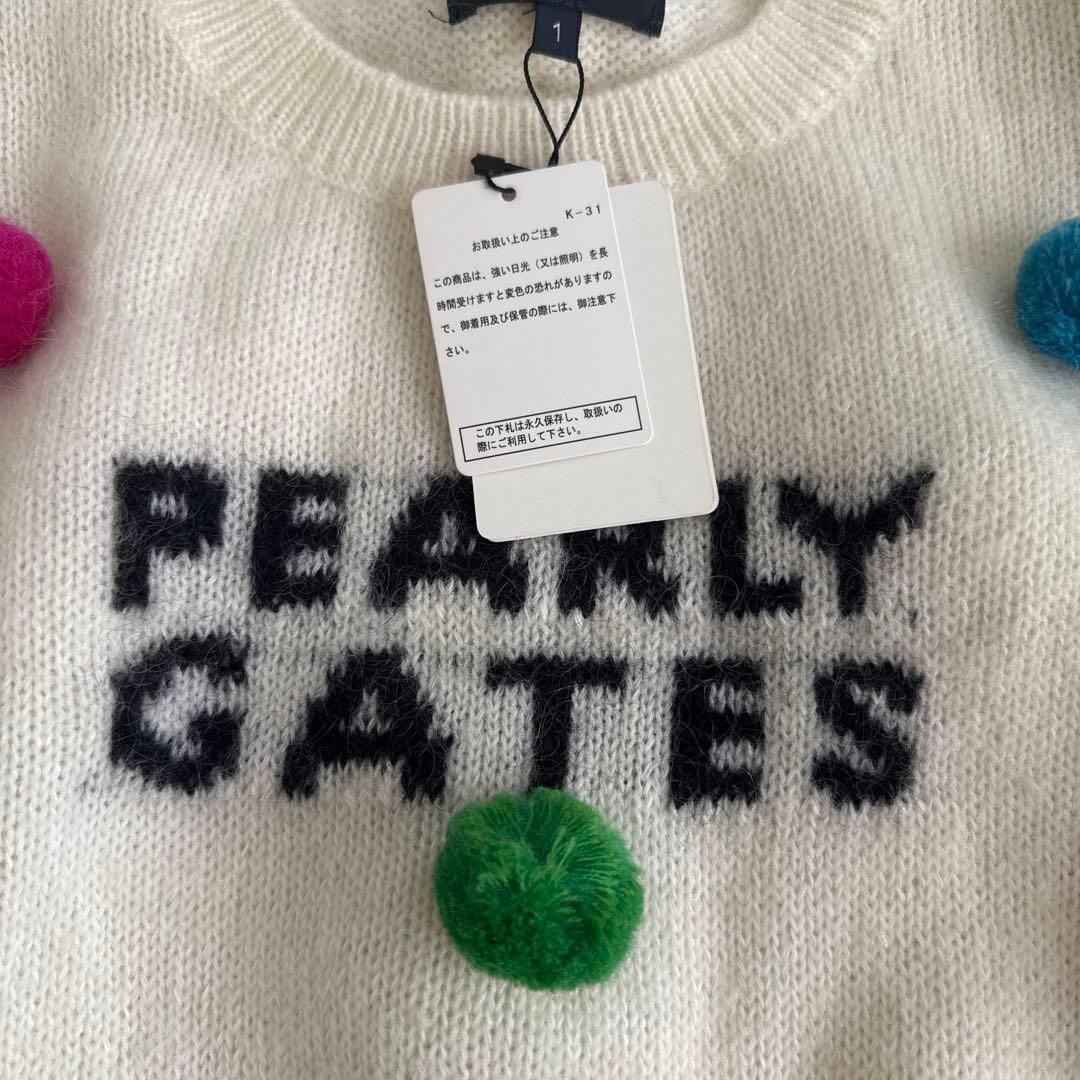 【新品未使用】PEARLY GATES ポンポン付きセーター サイズ1