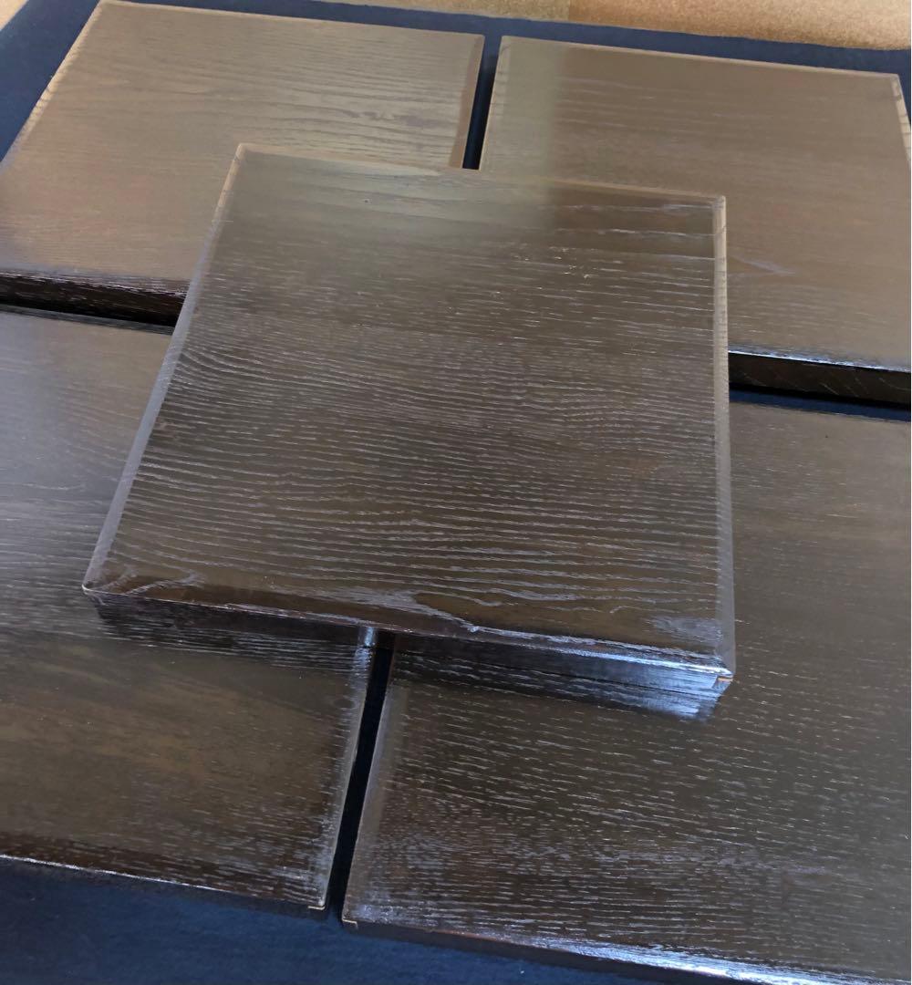 《R》明治時代 四方膳 折敷膳10客 会席膳 木箱　260109き2