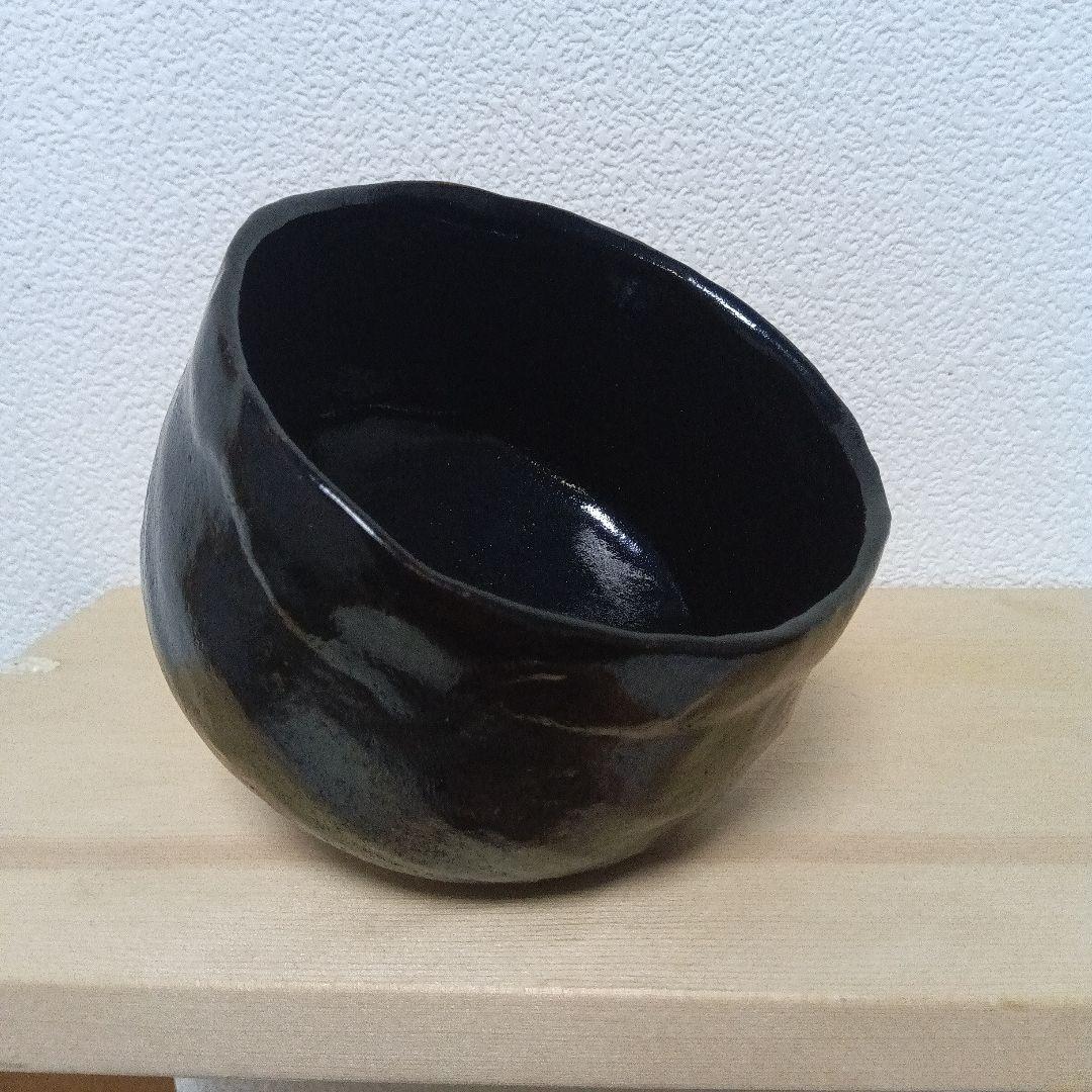 ☆大樋焼／黒釉薬.抹茶碗.茶道具.大薮窯