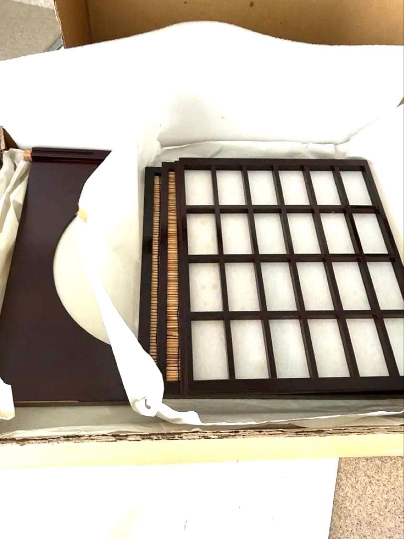 新品 茶道具吉野 組み立て式 8片 木製茶道具 格子状パネル付き - 工芸