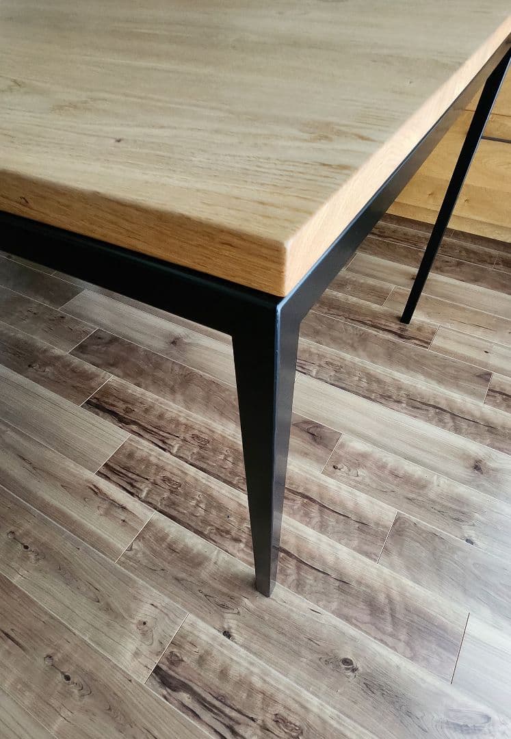 ダイニングテーブル アイアン×無垢材(オーク)