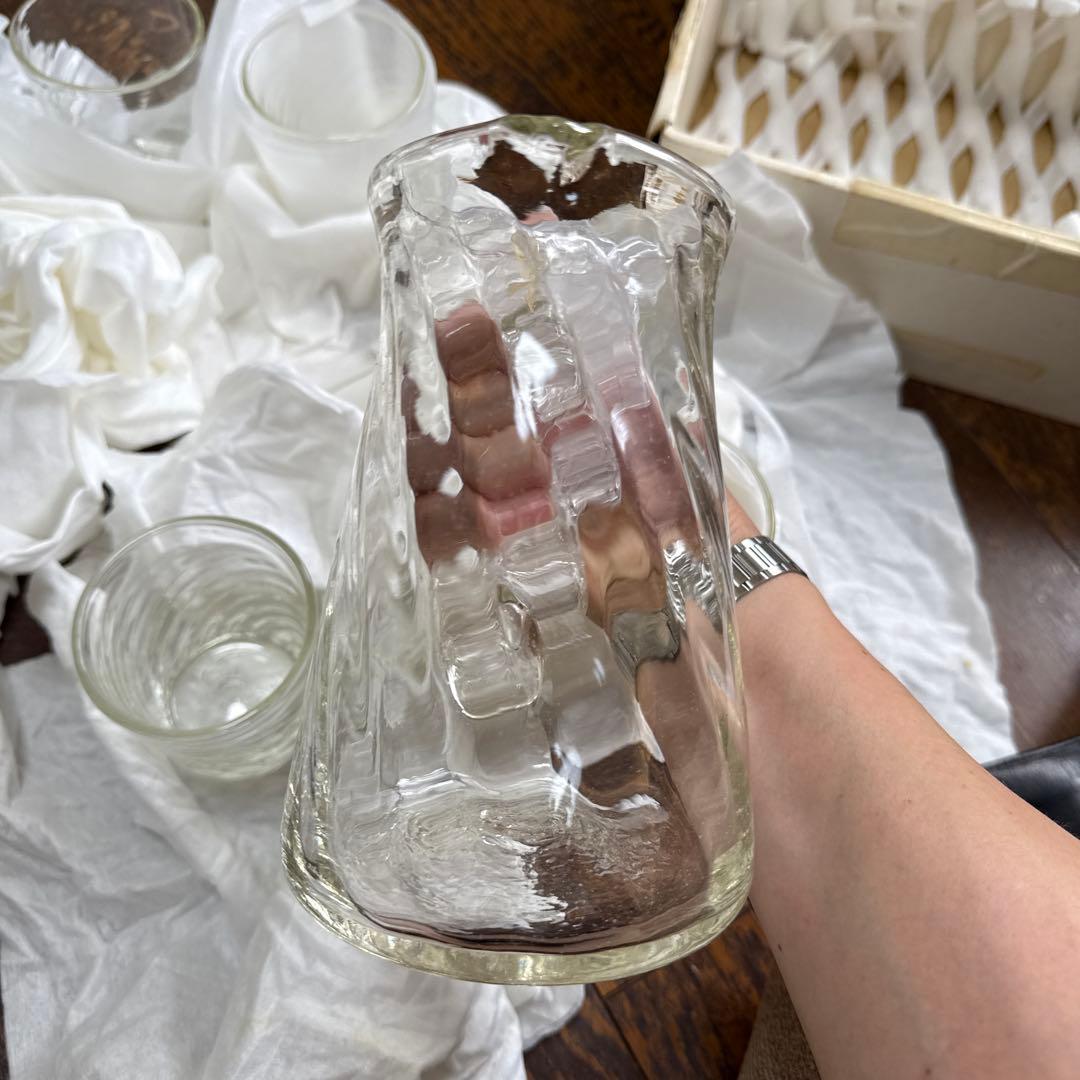 倉敷ガラス 小谷真三 吹きガラス 飾り瓶 花瓶 花入 a616 倉敷ガラス 小谷