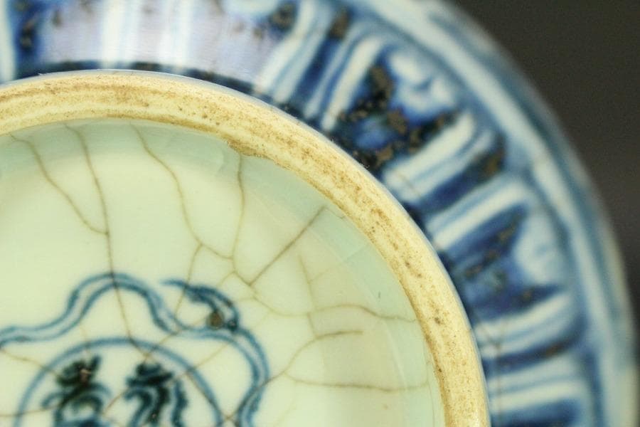 中国美術 青花 古染付 唐物 唐子紋 瓶 高22.5cm 永楽年製(LC516)の通販