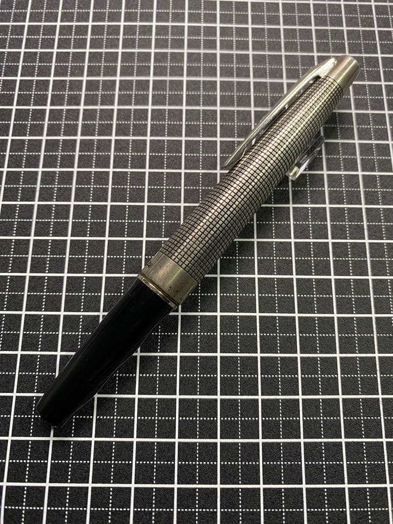 PILOT Elite Stearling-Silver 格子柄 FP 字幅EF