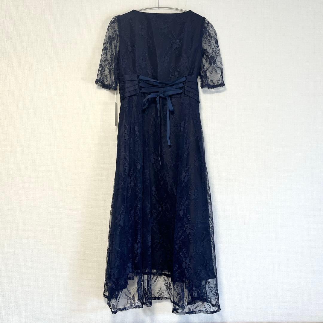 ⭐️新品タグ付⭐️ haremode ネイビー ロングドレス レース ガール