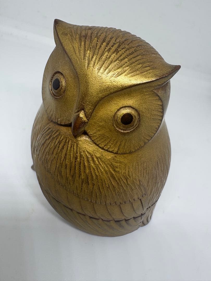 讃岐名工　篠原如雪作ふくろう香合