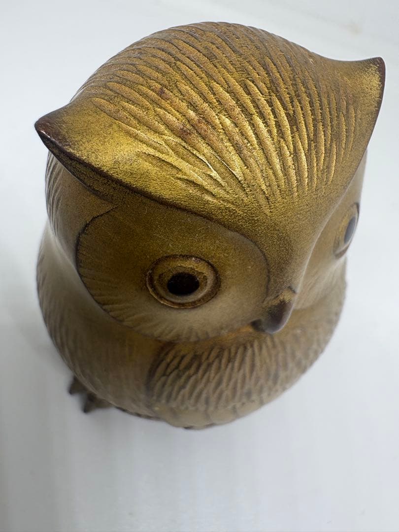 讃岐名工　篠原如雪作ふくろう香合