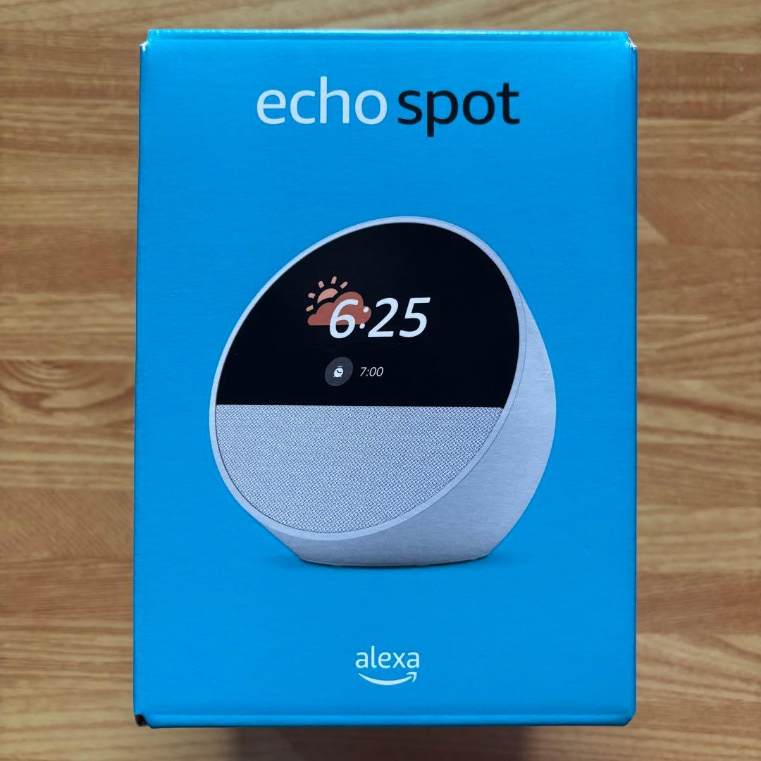 Echo Spot ディスプレイ付きスマートスピーカー+Alexa　アレクサ Amazon | Echo Spot（2024年発売）- スマートアラームクロック with
